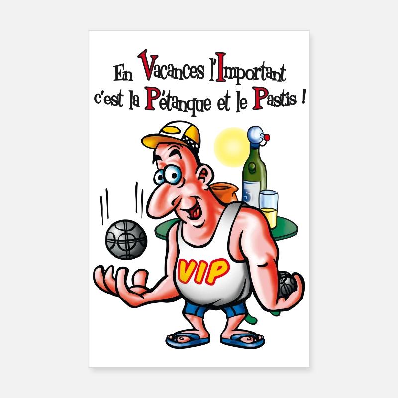 Vip petanque Poster 20x30 cm