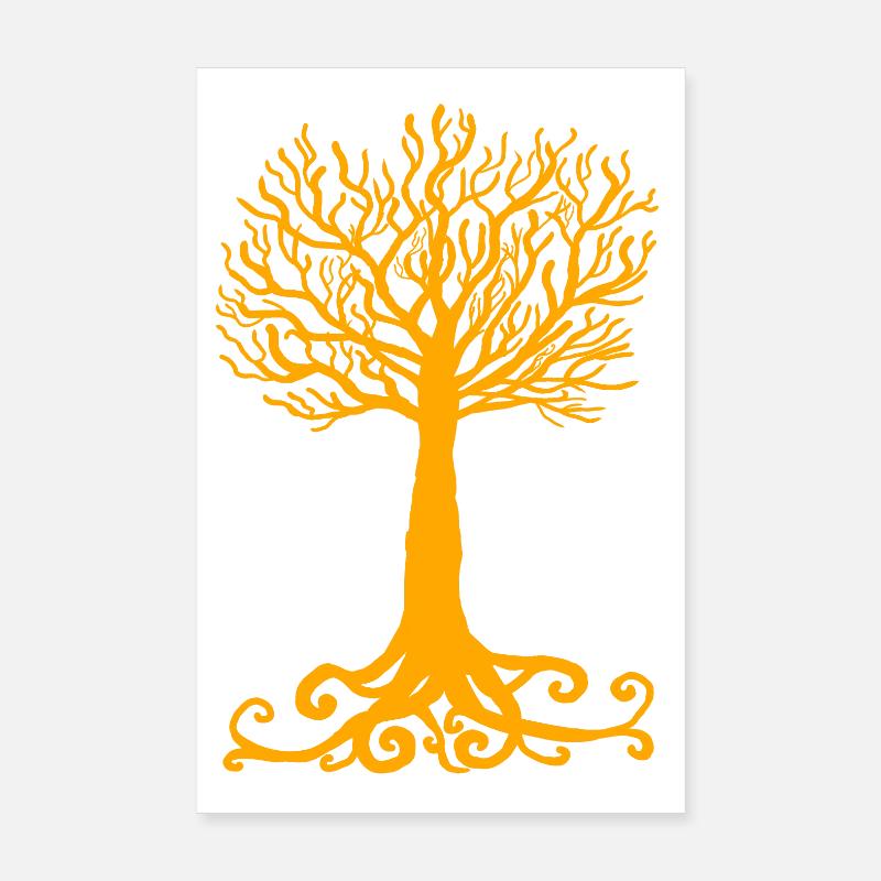 arbre jaune Poster 20 x 30 cm