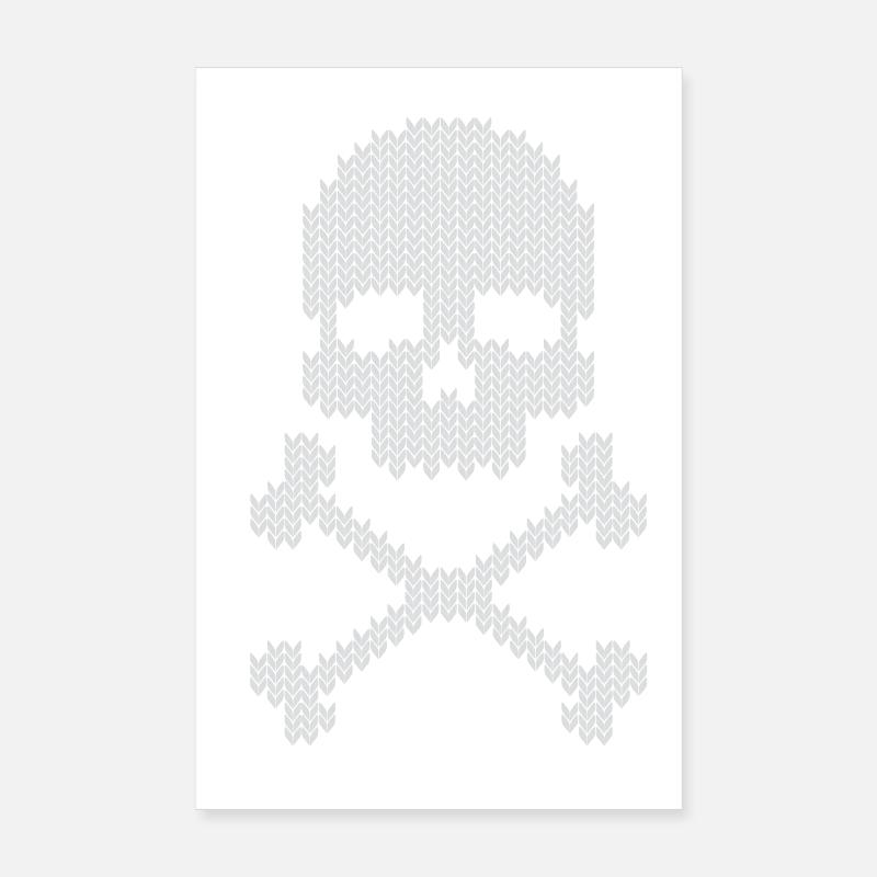 skull knitted Poster 8" x 12" (20x30 cm)