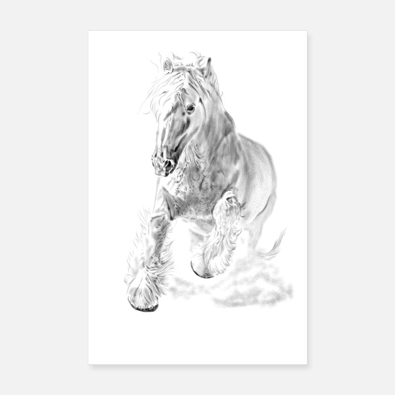 cheval Poster 20 x 30 cm
