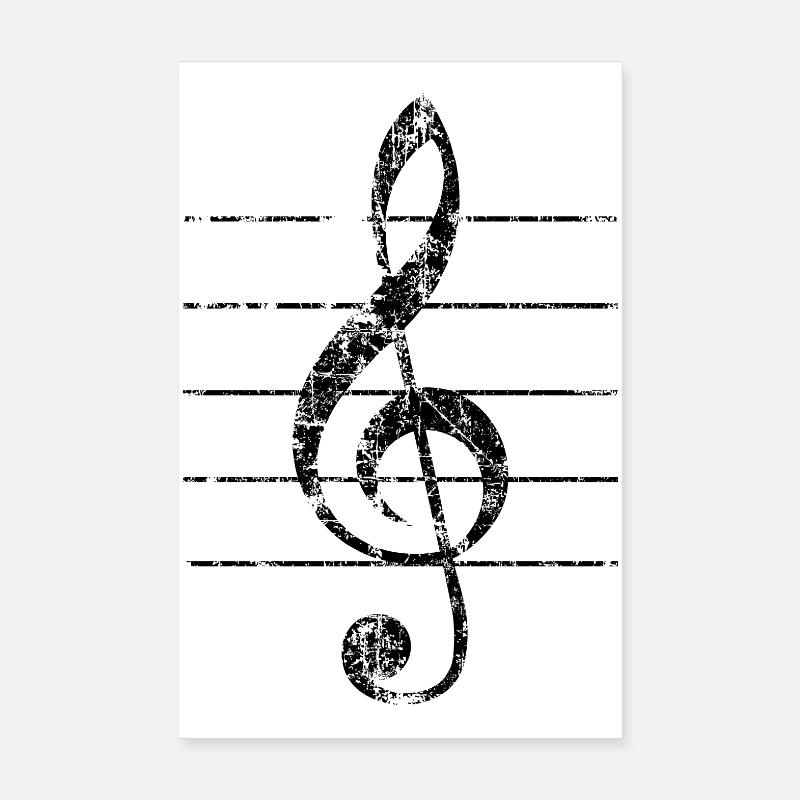 Treble Clef, Clef Poster 20 x 30 cm