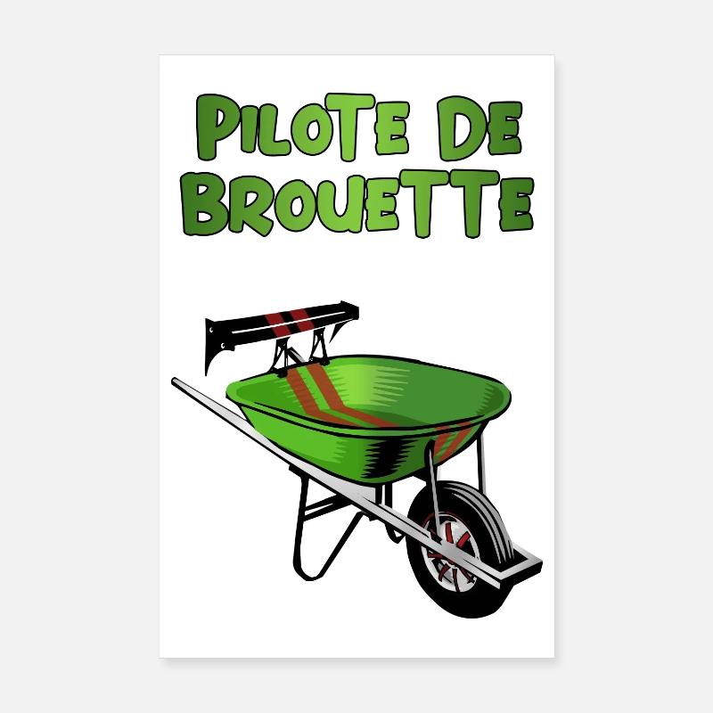 wheelbarrow driver Poster 8" x 12" (20x30 cm)