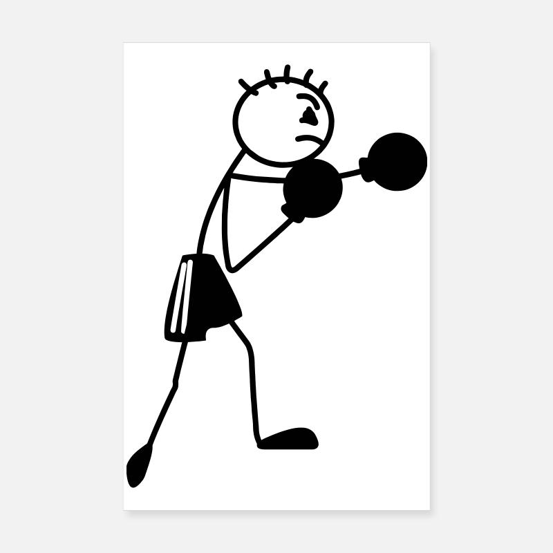 Boxfigur Strichmännchen Poster 20x30 cm
