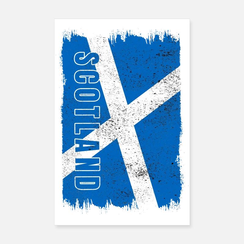 Scotland National Flag Poster 8" x 12" (20x30 cm)