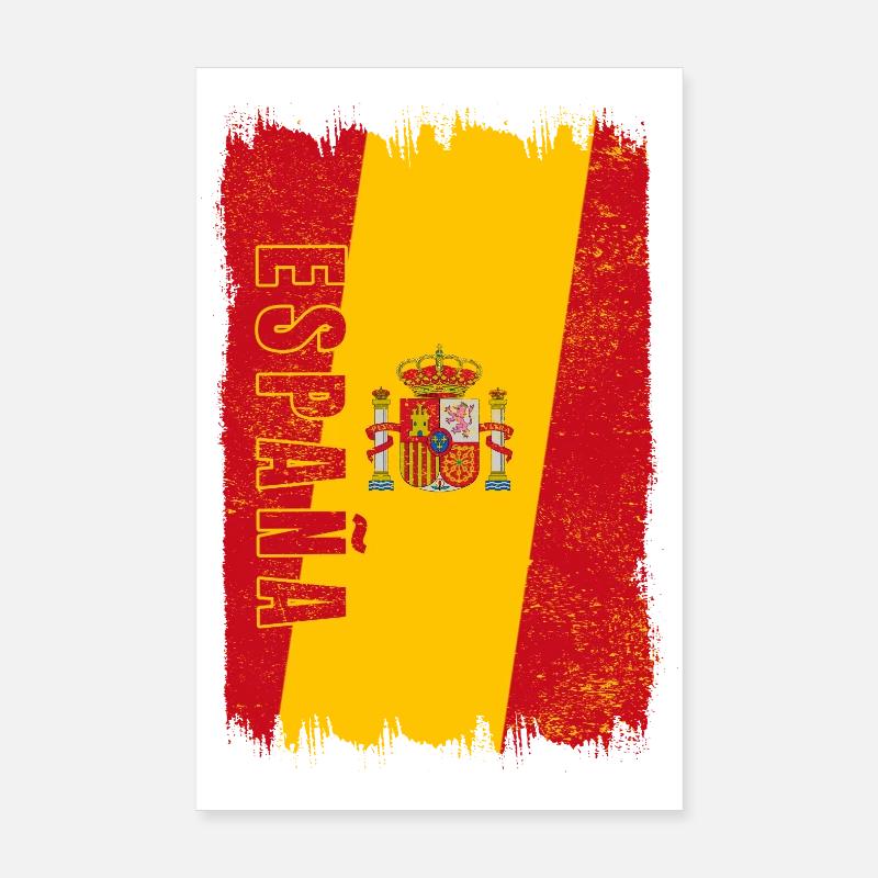 Spain flag Poster 8" x 12" (20x30 cm)