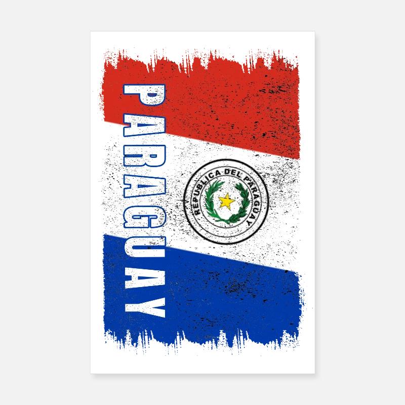 drapeau du Paraguay Poster 20 x 30 cm