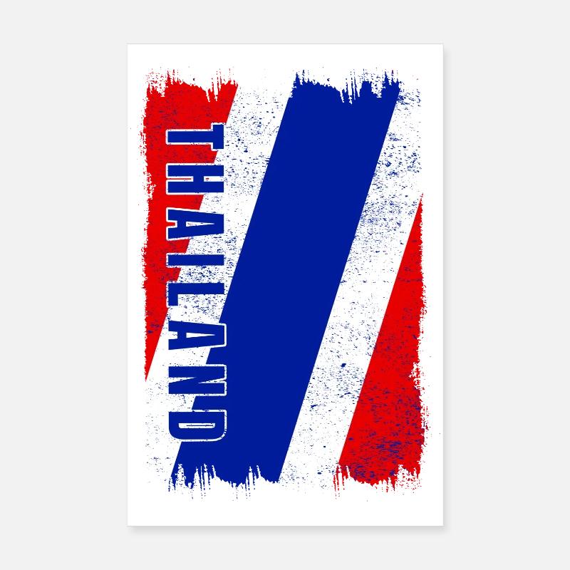 drapeau de la Thaïlande Poster 20 x 30 cm