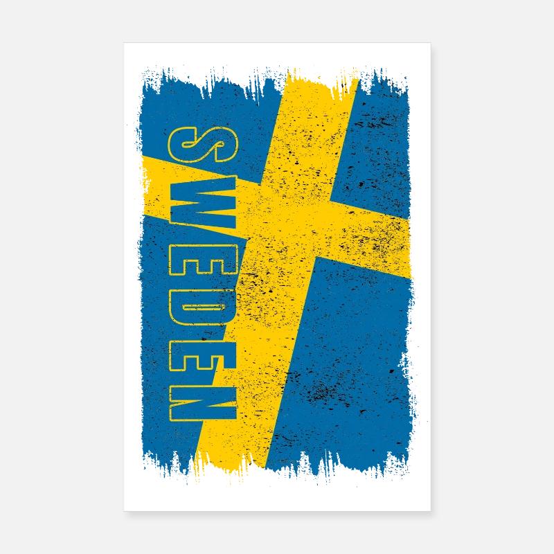 Drapeau de la Suède Poster 20 x 30 cm