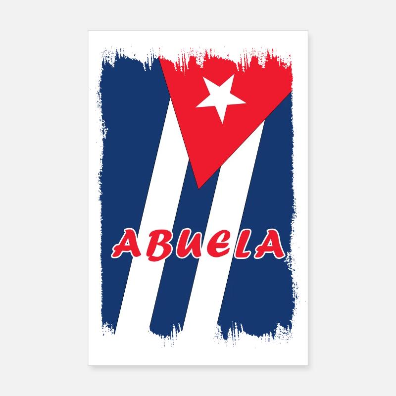 Drapeaux de grand-mère de Cuba Poster 20 x 30 cm