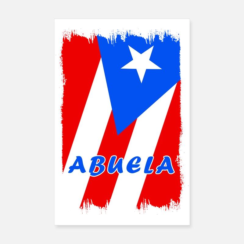 Drapeaux de grand-mère de Porto Rico Poster 20 x 30 cm