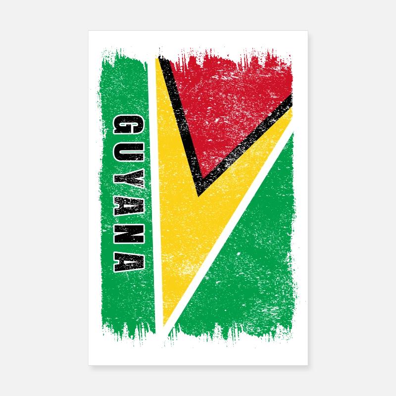Guyana flag Poster 8" x 12" (20x30 cm)
