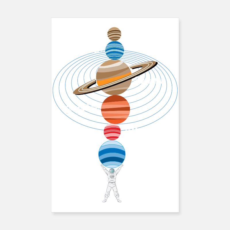 Astronaute fort Poster 20 x 30 cm