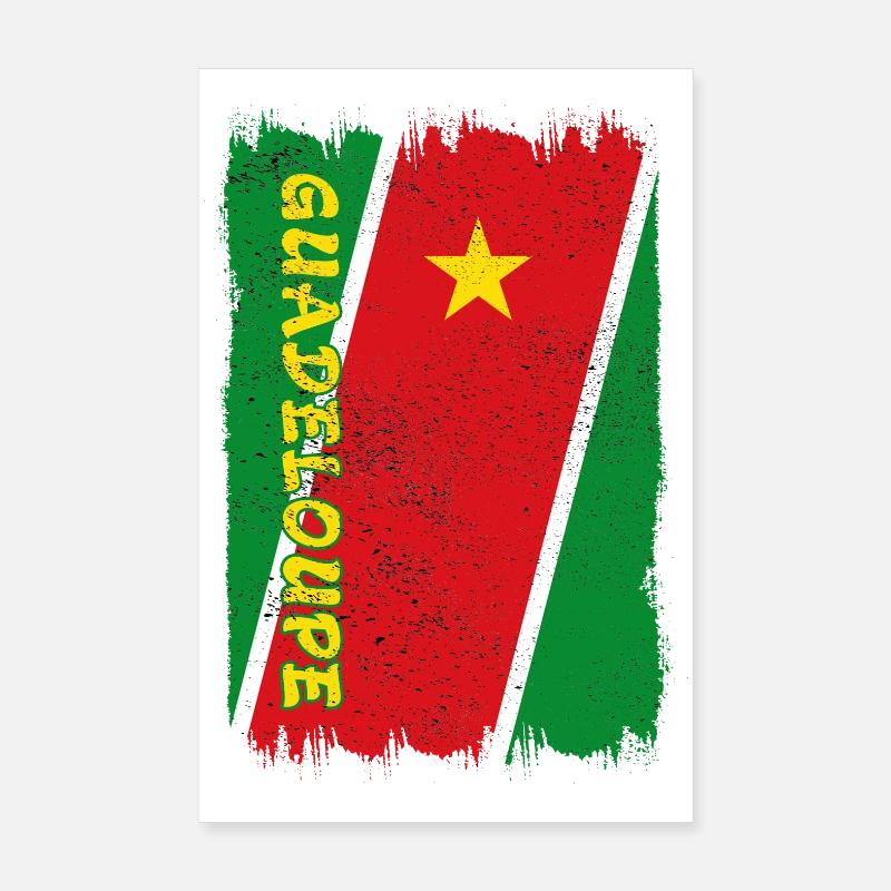 Drapeau de Guadeloupe Poster 20 x 30 cm