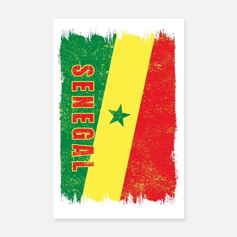 Senegal Flagge Poster 20x30 cm