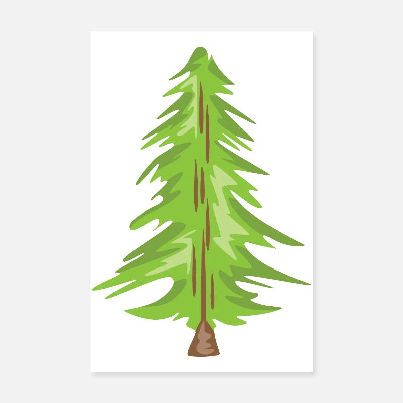Arbre de Noël Arbres forestiers de Noël Poster 20 x 30 cm
