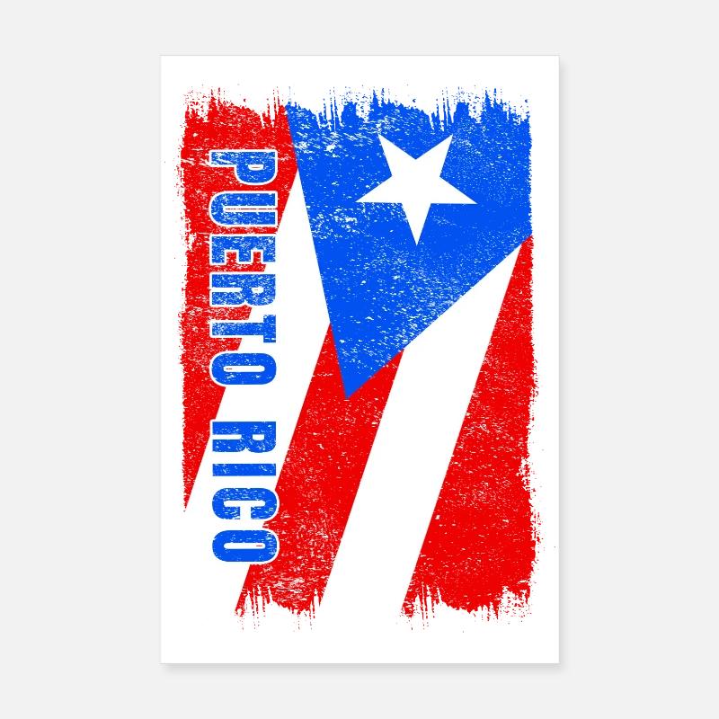 Puerto Rico flag Poster 8" x 12" (20x30 cm)