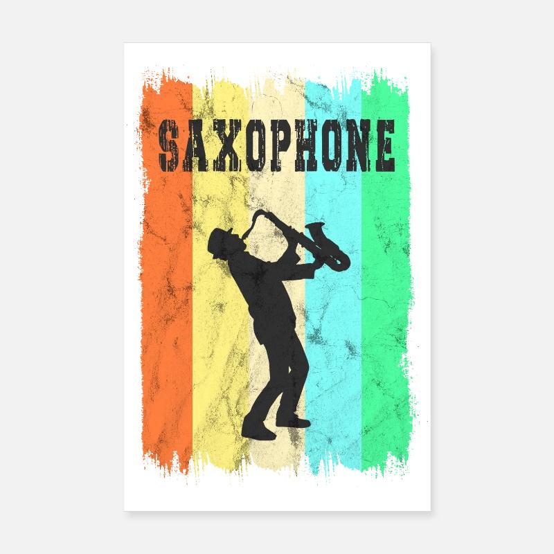 Saxophone Design Poster 20x30 cm