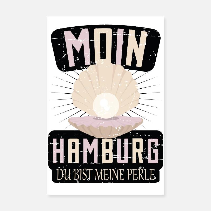 Hambourg tu es ma perle Poster 20 x 30 cm