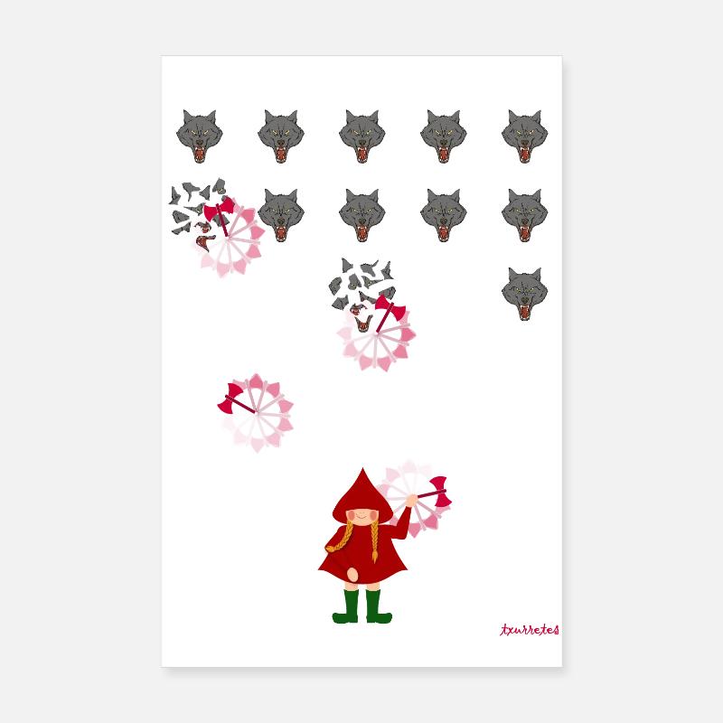Rotkäppchen spielen Poster 20x30 cm