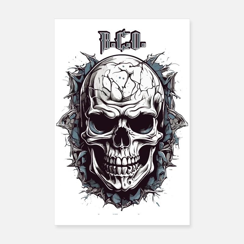 Crâne B.C.O Poster 20 x 30 cm