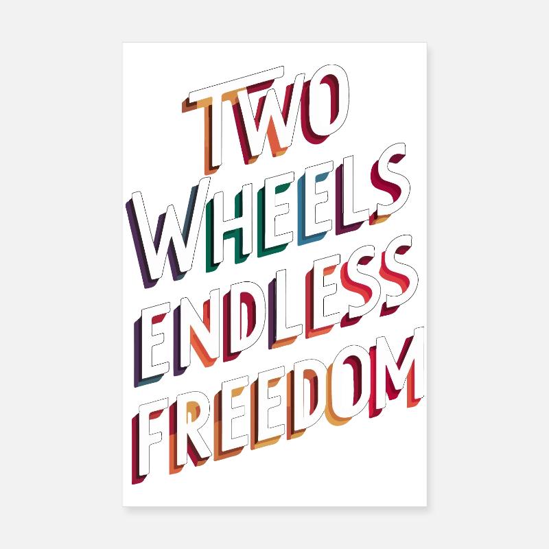 Endless Freedom Bicycle Design Poster 8" x 12" (20x30 cm)