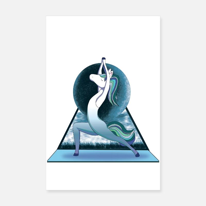 Licorne méditatrice – Équilibre et tranquillité Poster 20 x 30 cm