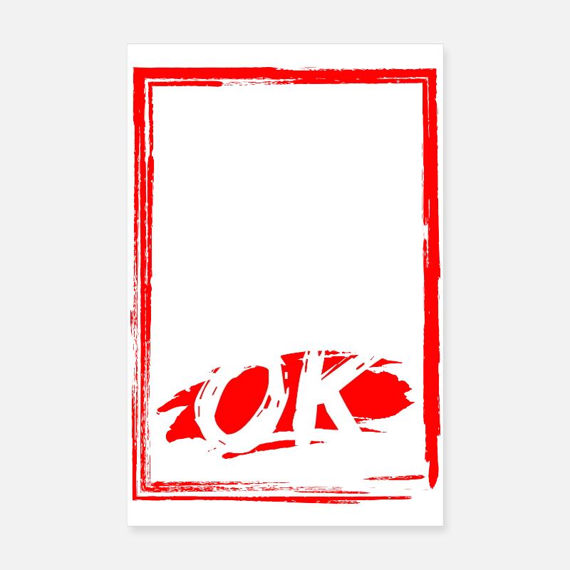 Bestätigendes Muster mit energischem Stil - Poster 20x30 cm - Weiß