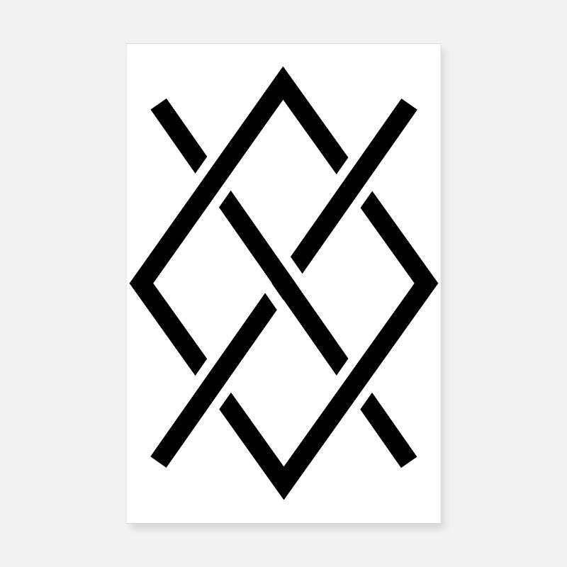 Gungnir couleur noire Poster 20 x 30 cm