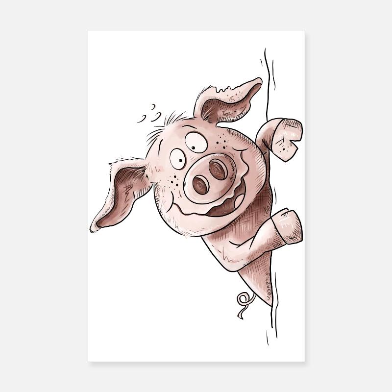 Droll Piggy Pig Pig Pig Pig Poster 20 x 30 cm