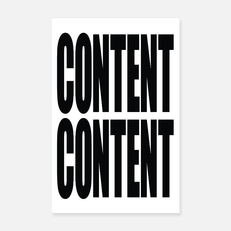 "Content Content" – Für Creator, Nerds & Medienmen Poster 20x30 cm