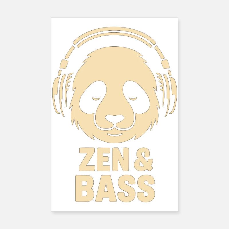 Panda mit Kopfhörern Poster 20x30 cm