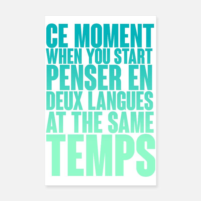 DICTON COOL POUR LES MULTILINGUES, LES INTERNATIONAUX Poster 20 x 30 cm