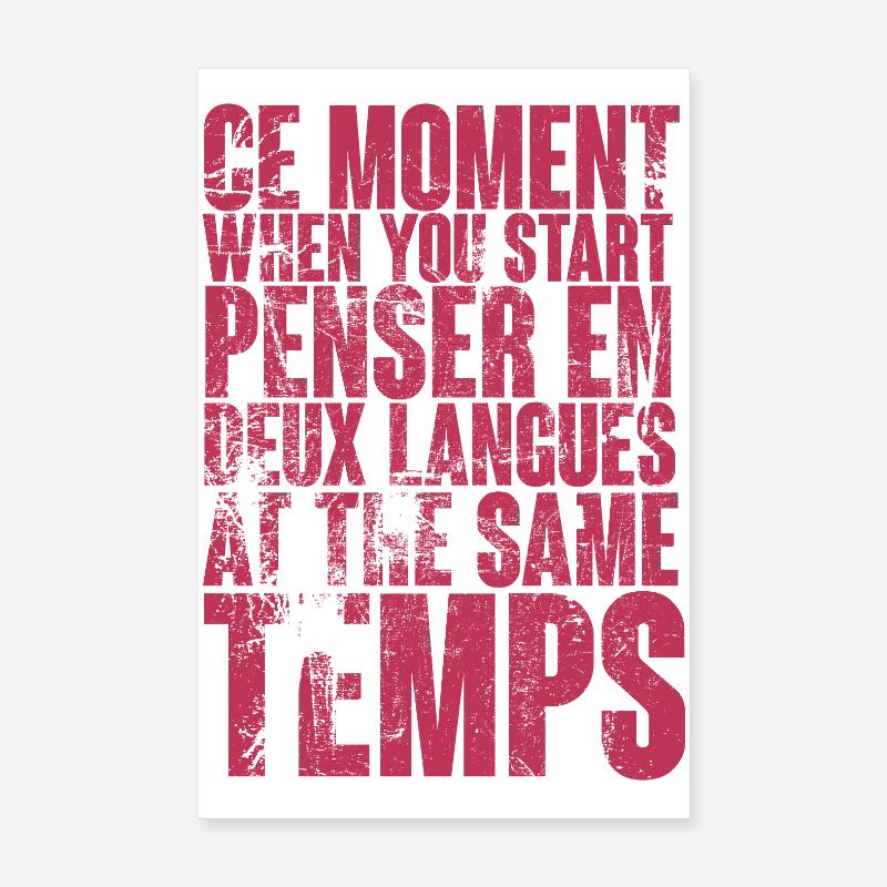Multilingual Thinking Quote Poster 8" x 12" (20x30 cm)