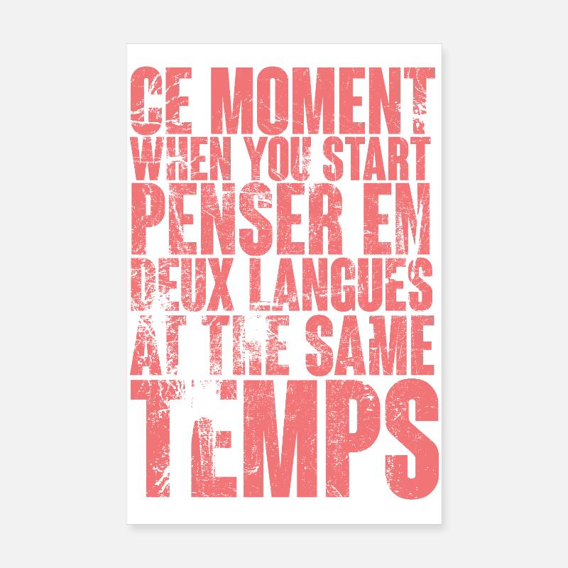 DICTON COOL POUR LES MULTILINGUES, LES INTERNATIONAUX Poster 20 x 30 cm
