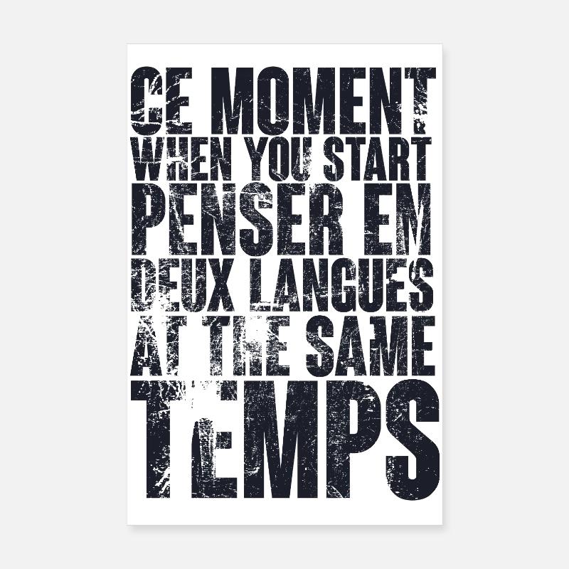 COOL QUOTE FOR MULTILINGUALS, bilingual Poster 8" x 12" (20x30 cm)