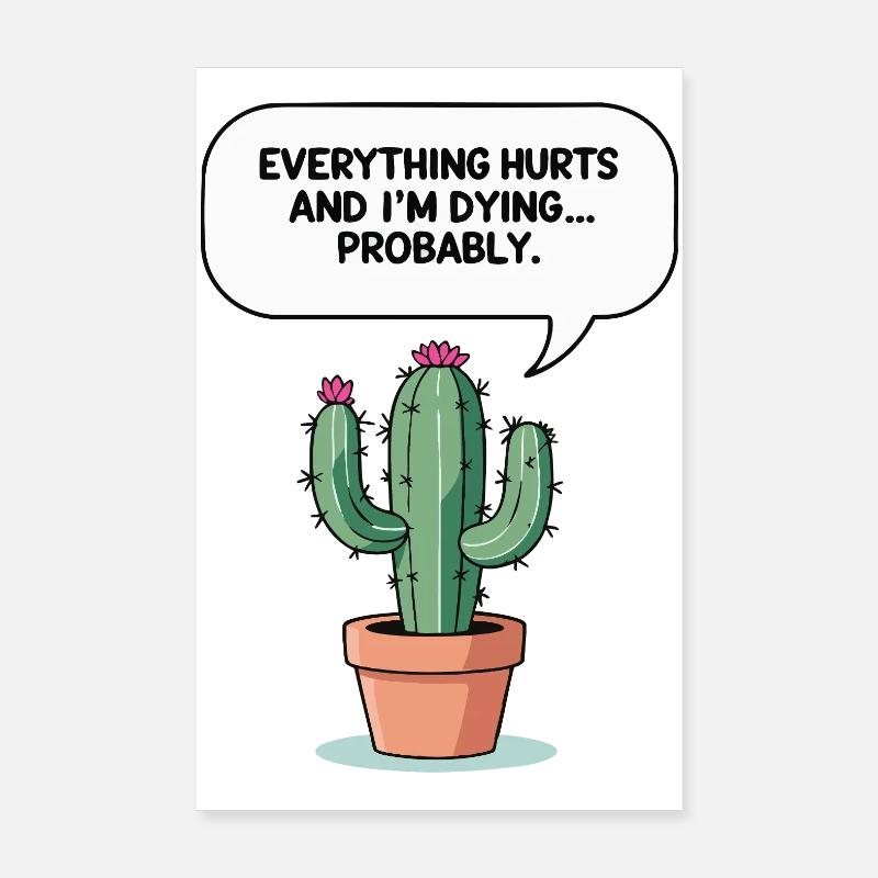 Cactus sarcastique Poster 20 x 30 cm