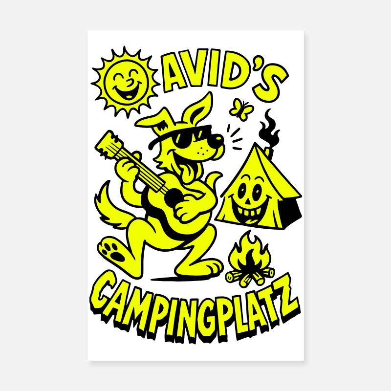 Le camping de David Poster 20 x 30 cm
