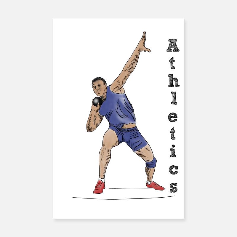 Kugelstoß Poster 20x30 cm