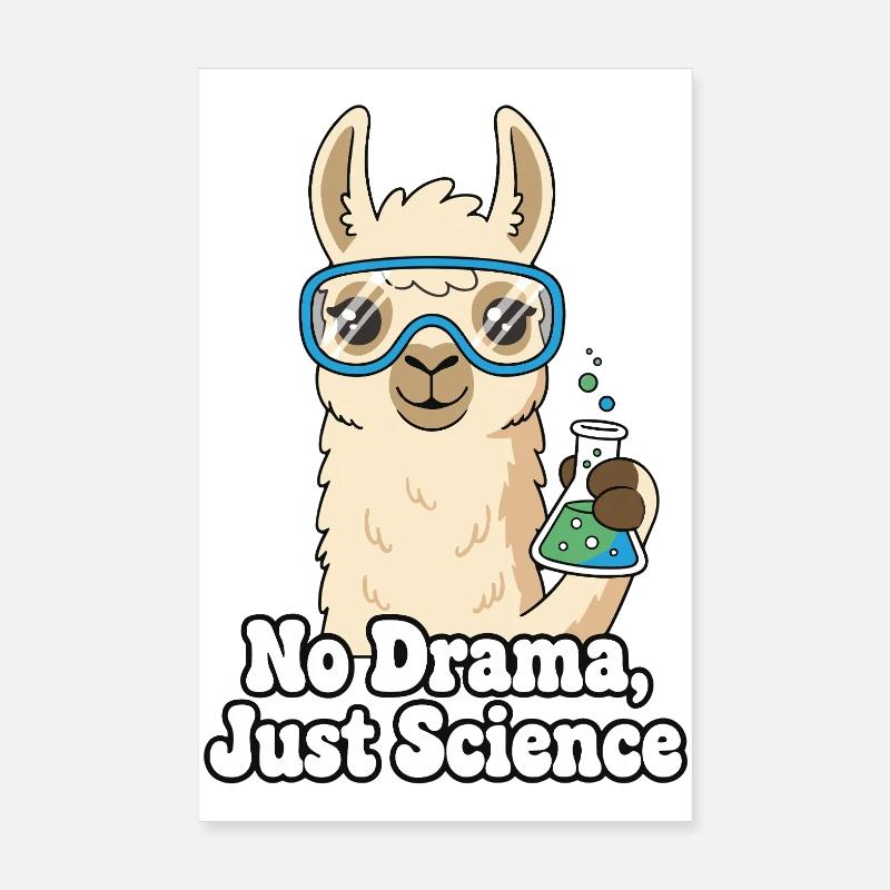 Pas de drame, juste un lama de science Poster 20 x 30 cm