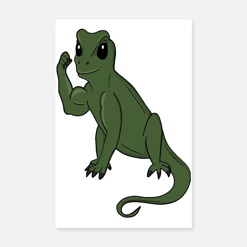 Green Lizard Flex Poster 8" x 12" (20x30 cm)