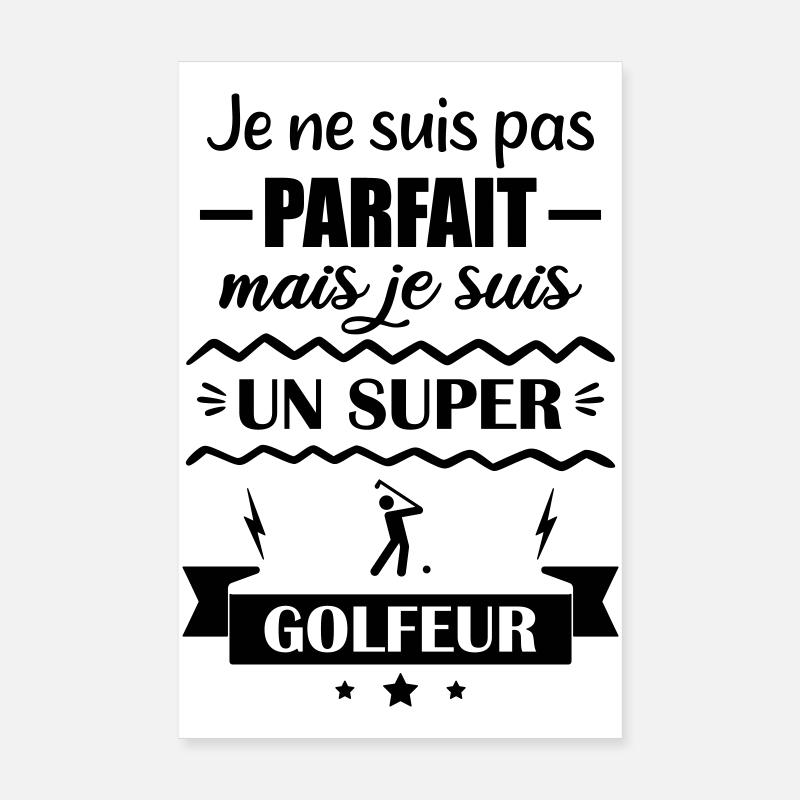 Super Golfer Passion Green Golf Poster 20x30 cm
