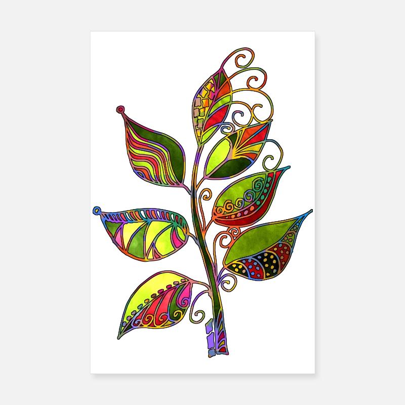 leaves Poster 8" x 12" (20x30 cm)