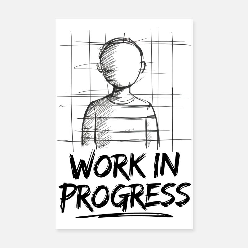 Work in Progress – Unfinished Art Poster 8" x 12" (20x30 cm)