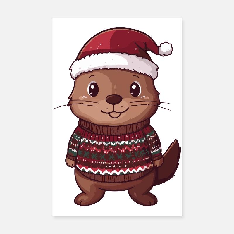 Biber Weihnachten Poster 20x30 cm
