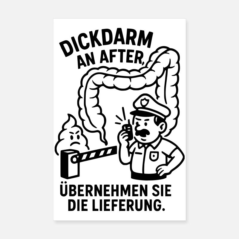 dickdarm an after lustig kinder bild verdauung wc Poster 20x30 cm