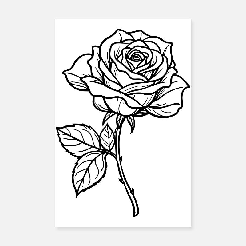 Fleur de rose Poster 20 x 30 cm