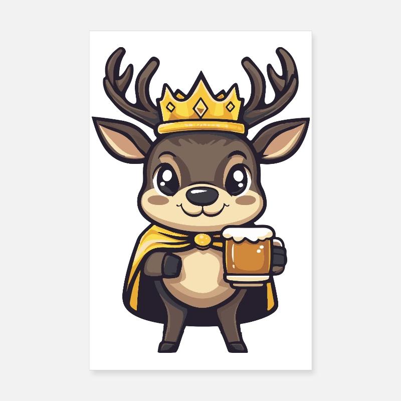 Roi de la Bière de Cerf Poster 20 x 30 cm