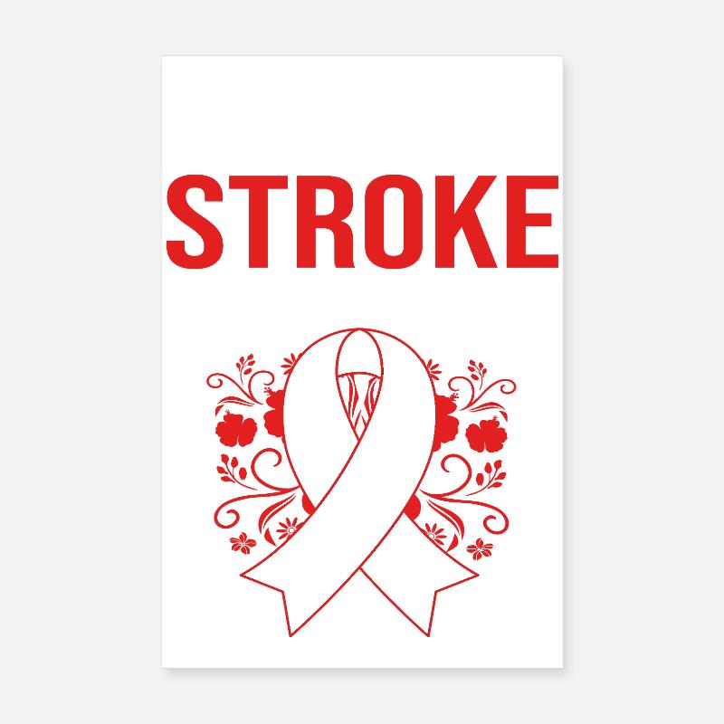 Schlaganfall Hirnschlag Poster 20x30 cm