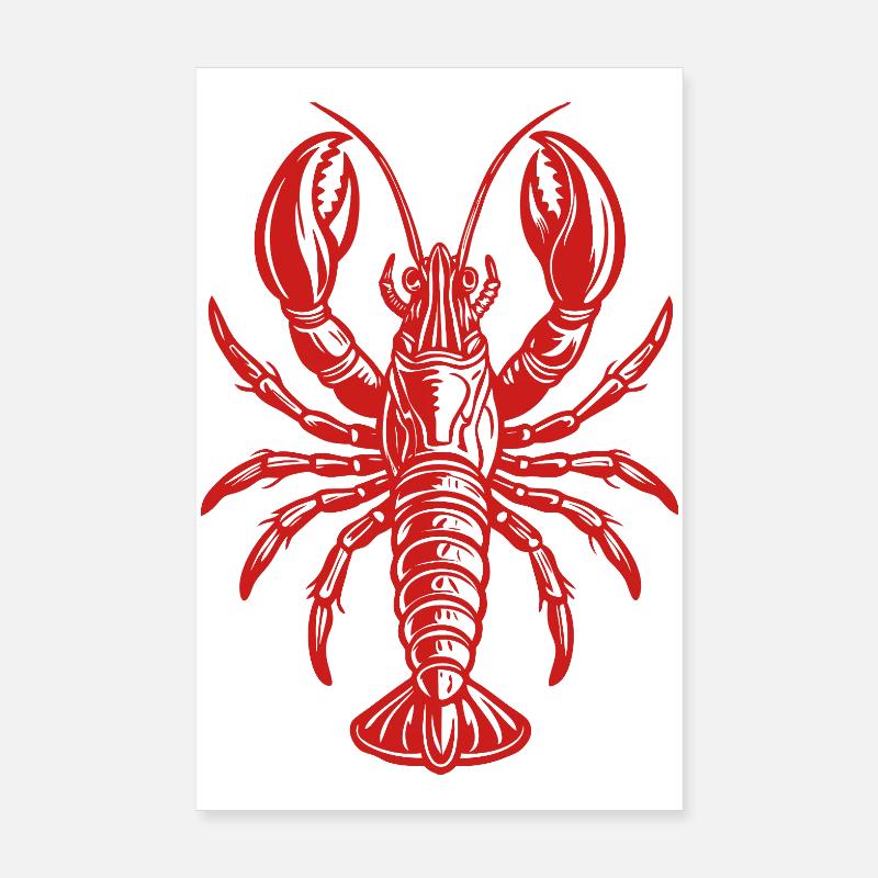 Lobster Poster 8" x 12" (20x30 cm)