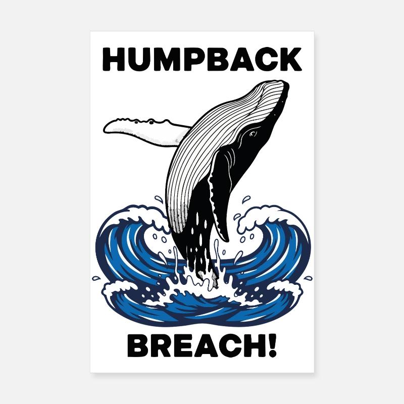 Buckelwalbruch Seebuckelwal Poster 20x30 cm